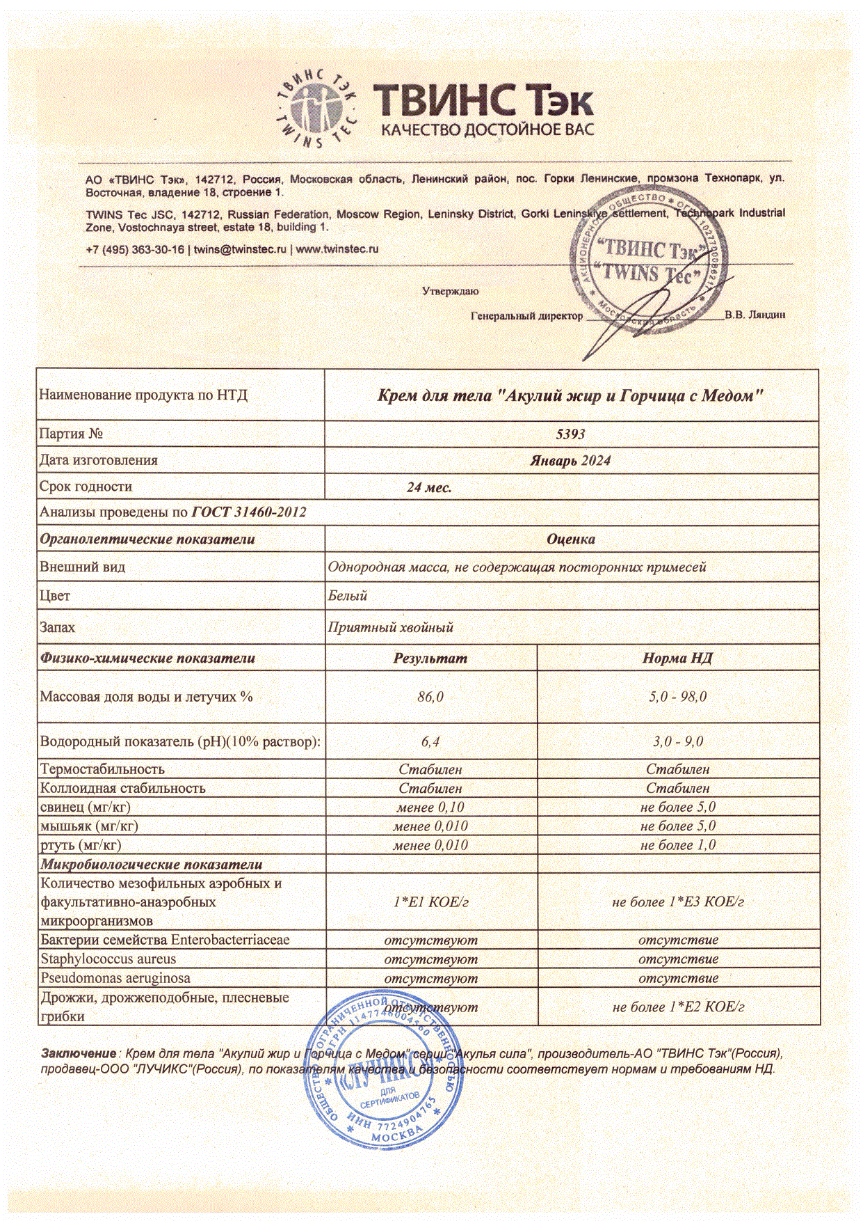 Паспорт №012024